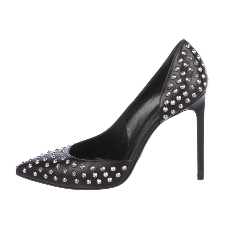 Saint Laurent Embellished Leather Pumps